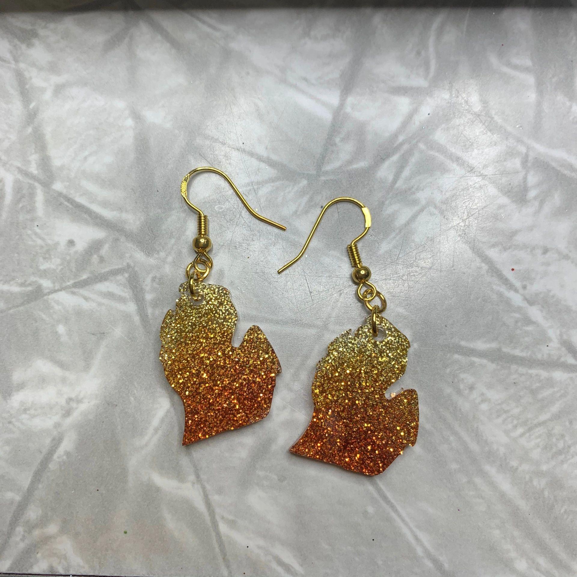 Autumn Sunset Michigan Earrings